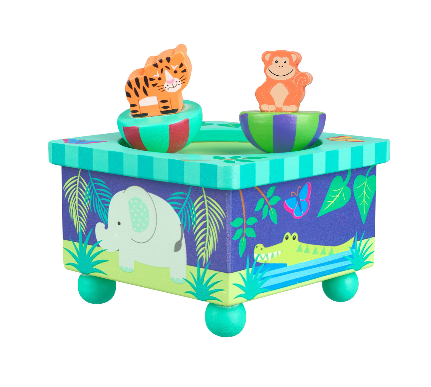 Jungle Animals Wooden Music Box | Orange Tree Toys