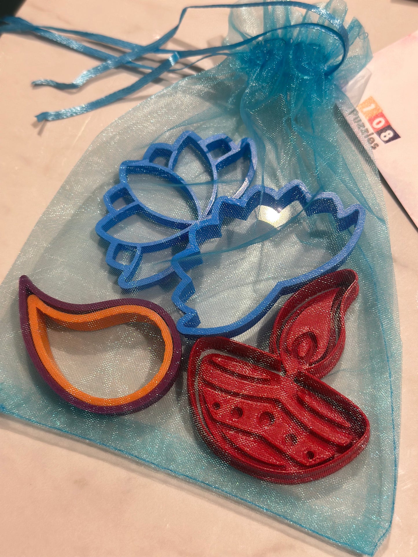 Indian Cookie Cutter Set: Lotus, Diya, Paisley - Diwali Gift, Mehndi Wedding