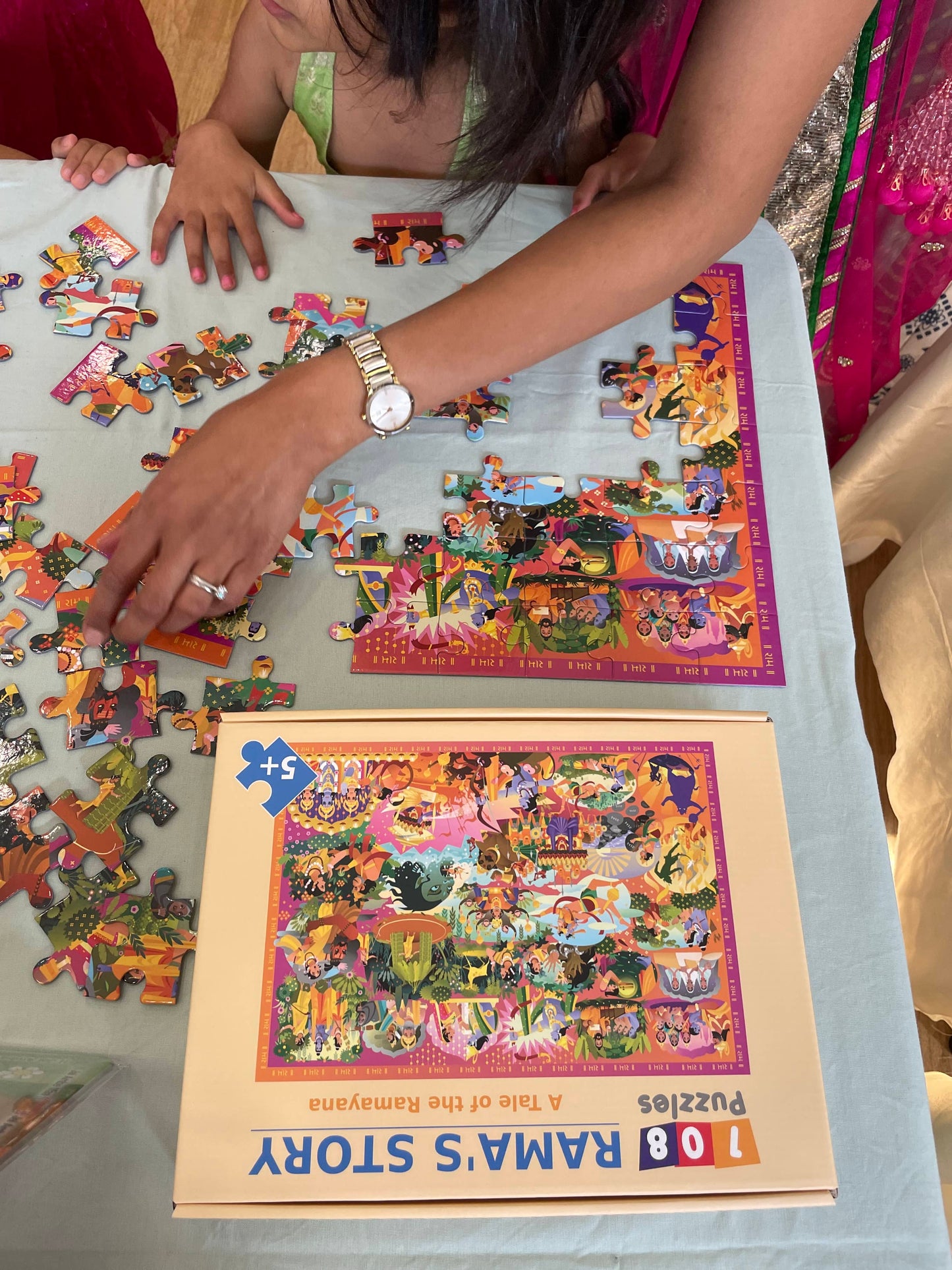 Hindu religious gift for kids – Ramayana story jigsaw puzzle perfect for Diwali, birthdays, and cultural learning