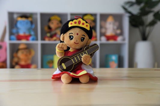 Saraswati Devi Mantra Singing Plush Toy | Modi Toys